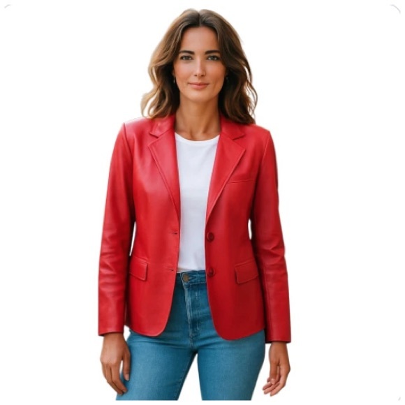 Carlisle Jackets & Blazers - Carlisle Women’s Vintage Leather Jacket. Red. Size 4